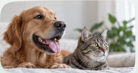 Dog and cat together